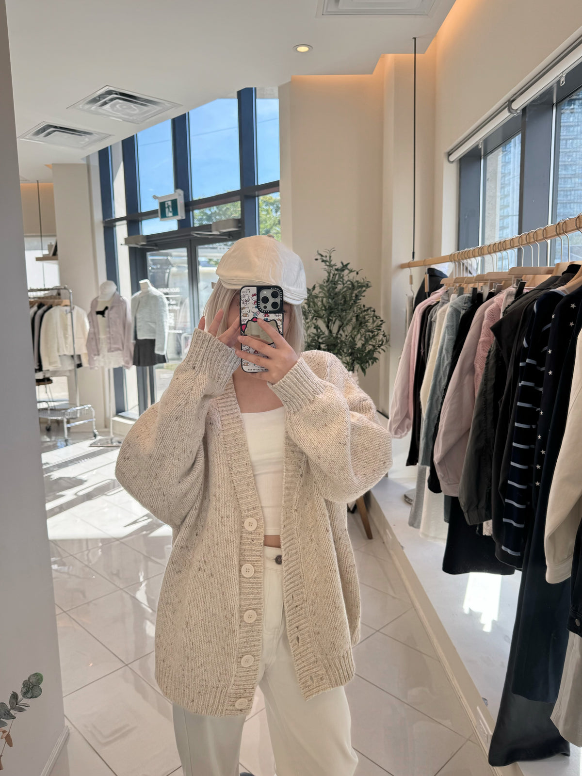 Loose cardigan sweater