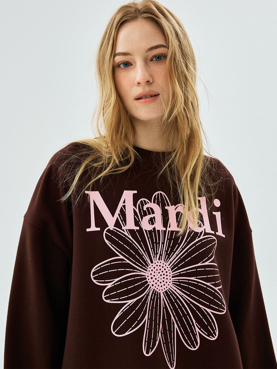 MARDI SWEATSHIRT FLOWERMARDI_BROWN PALEPINK