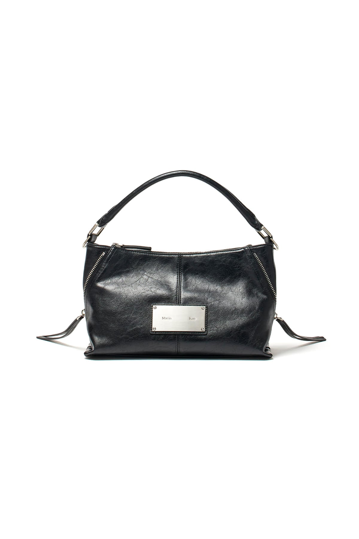 Matin Kim SIDE ZIPPER TWO WAY BAG IN BLACK SMALL