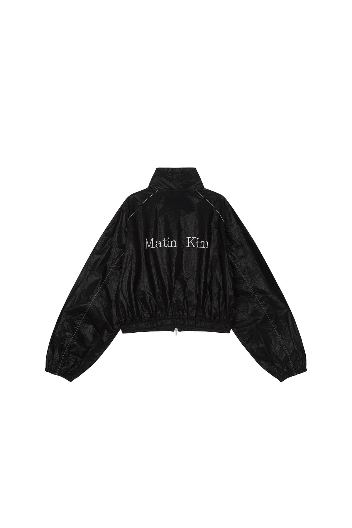 Matin Kim MATIN COATING CROP BLOUSON IN BLACK