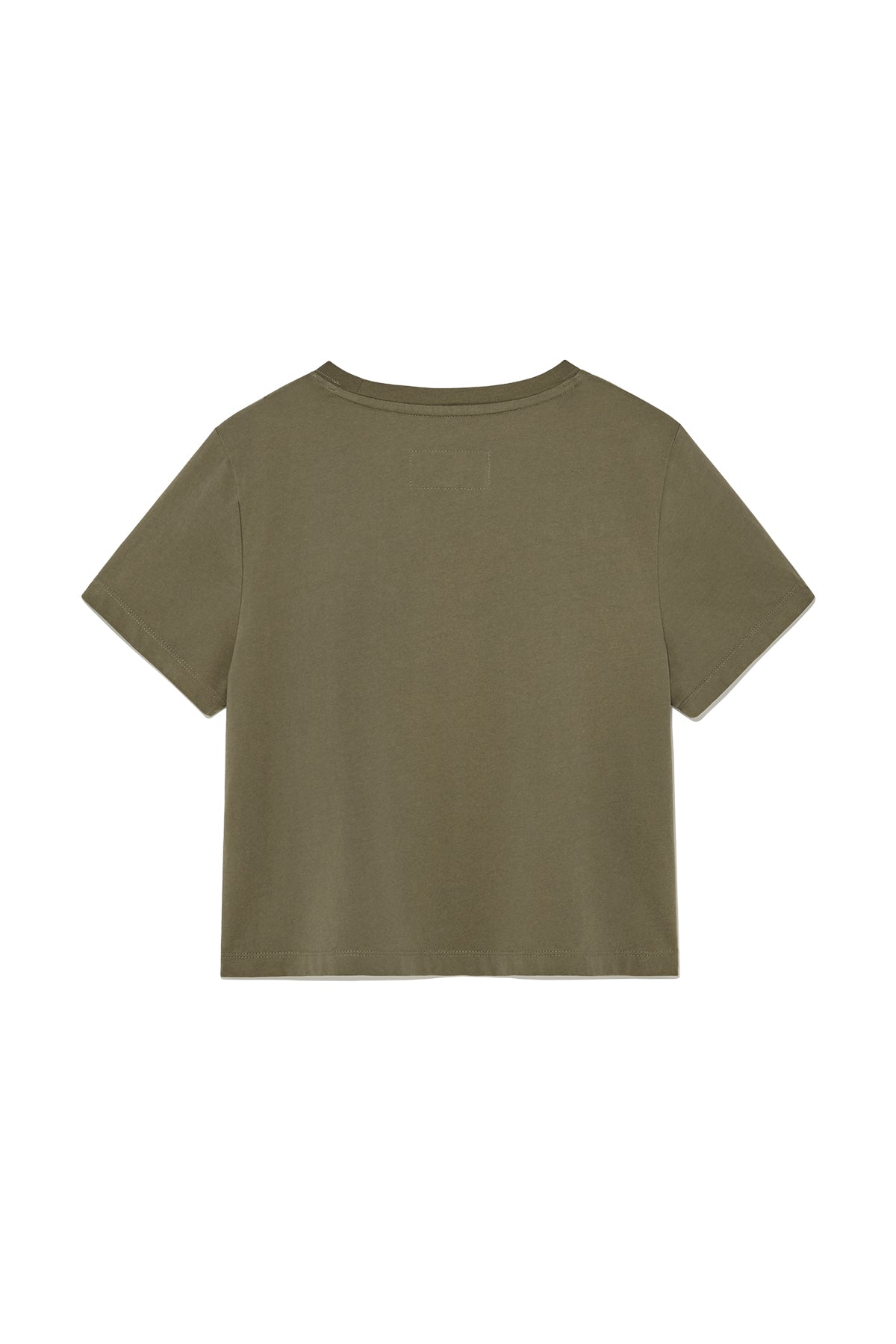 Matin Kim UNBALANCE TYPO LOGO CROP TOP IN KHAKI – MO & MORE