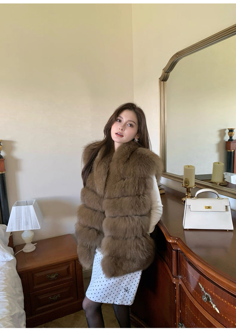 Fox fur vest