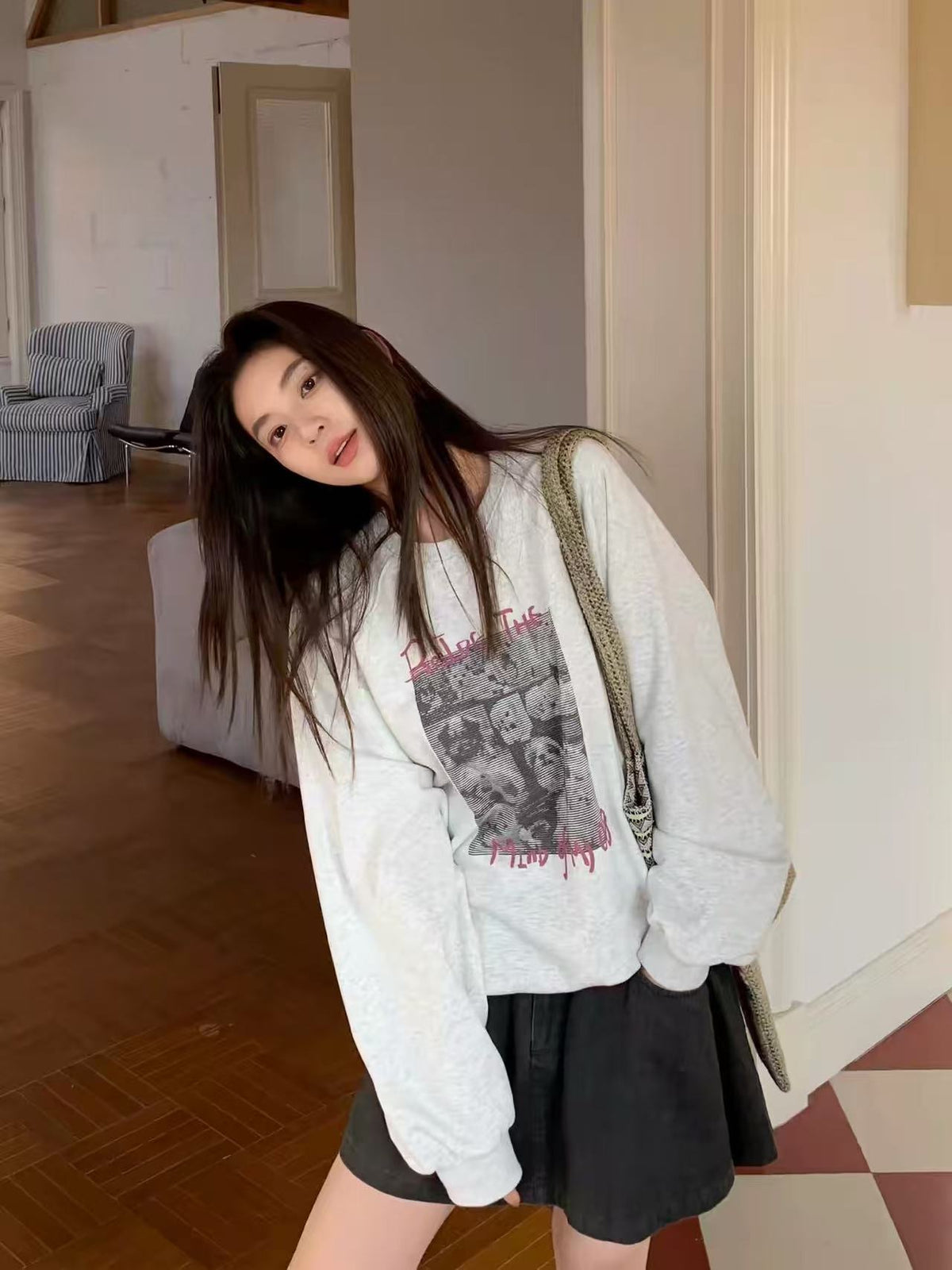 Dog print sweatshirt