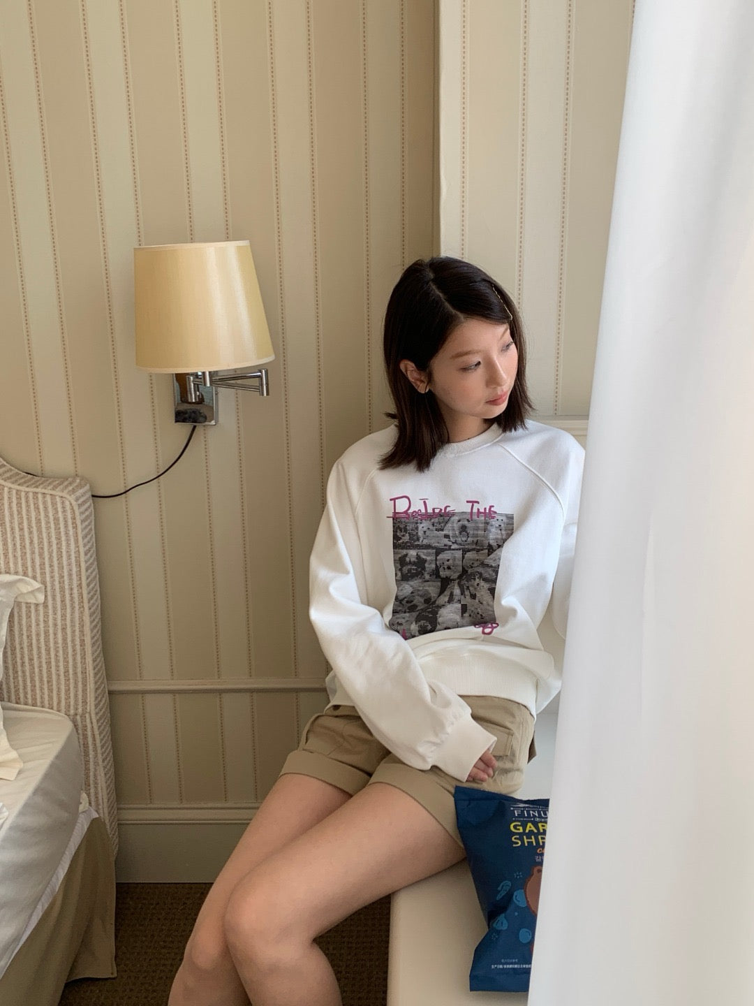 Dog print sweatshirt