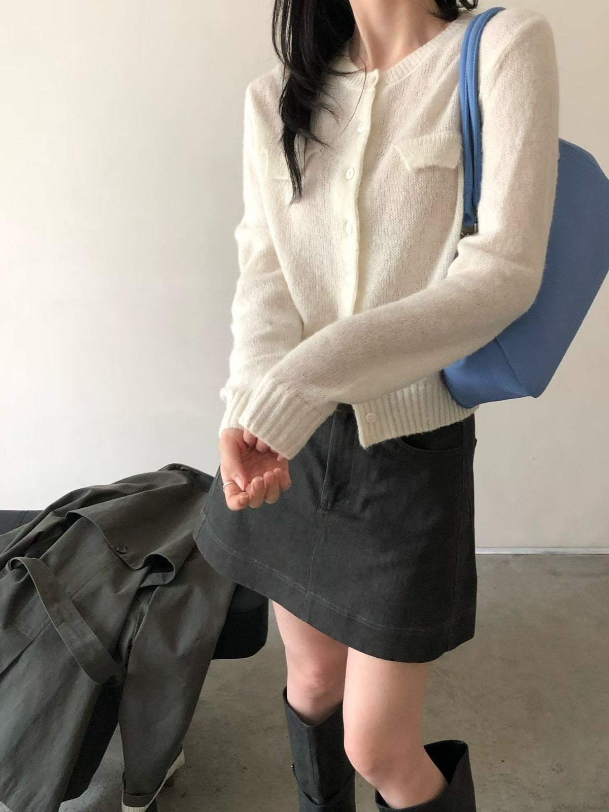 Pocket knit cardigan