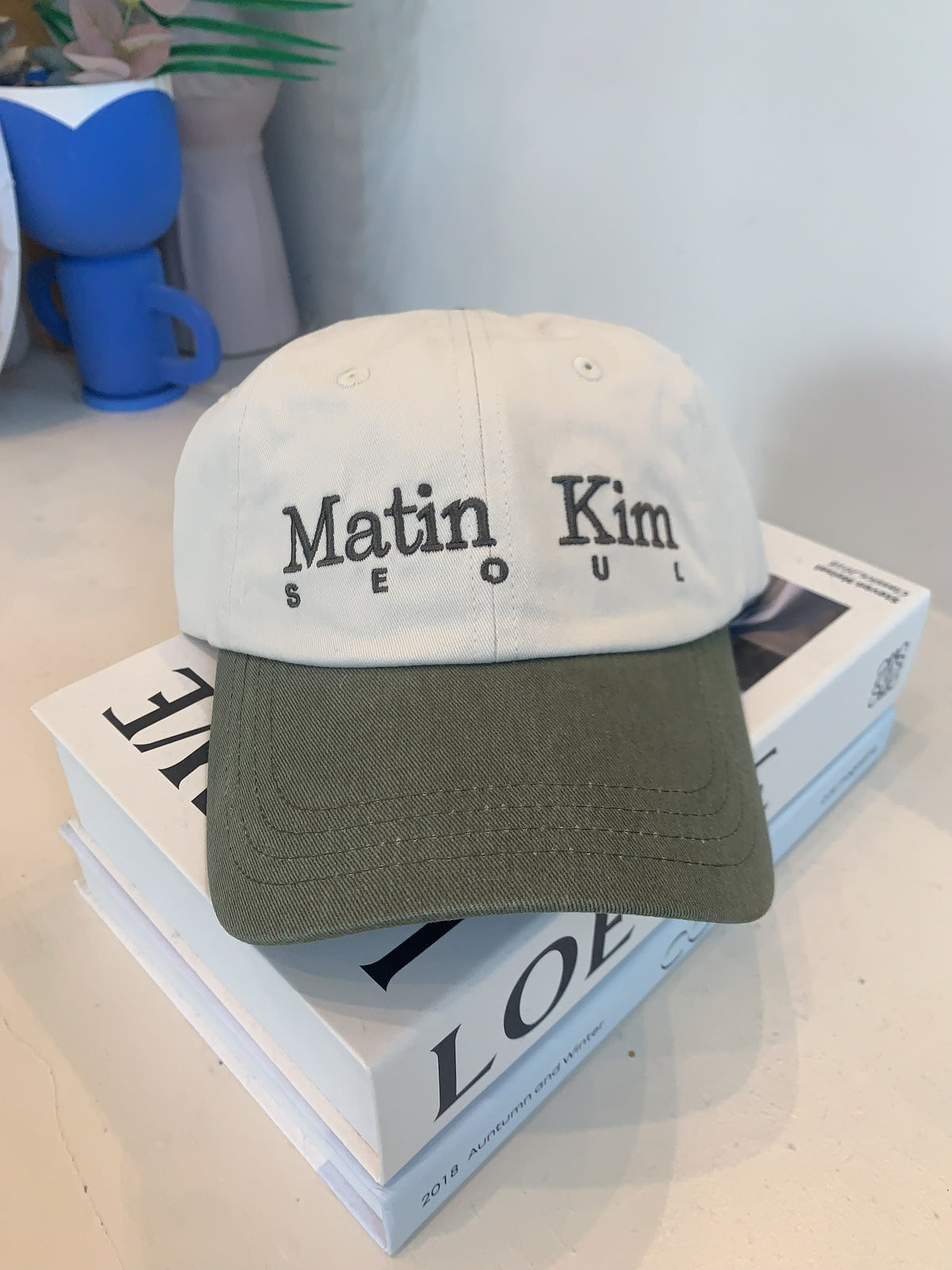 MATIN KIM SEOUL LOGO TWO-TONE BIG BALL CAP
