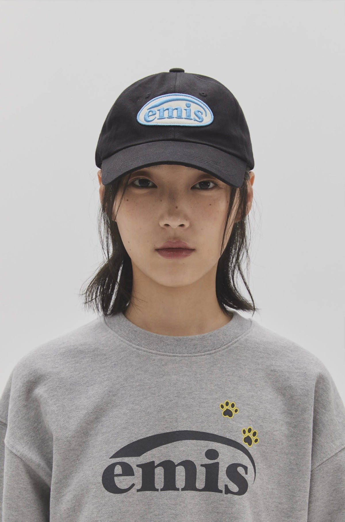 EMIS FOOT PRINT WAPPEN BALL CAP-BLACK