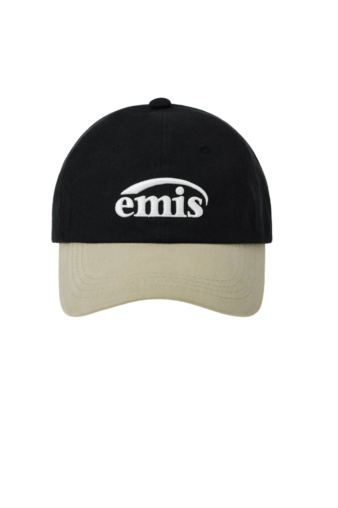 EMIS NEW LOGO MIX BALL CAP(RENEWAL)-BEIGE/BLACK