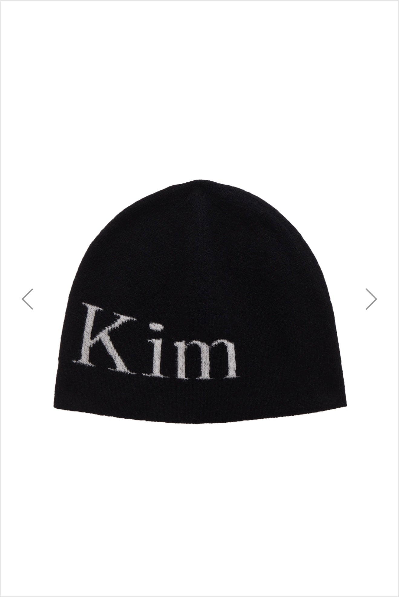 MATIN KIM LOGO JACQUARD SHORT BEANIE IN BLACK – MO & MORE