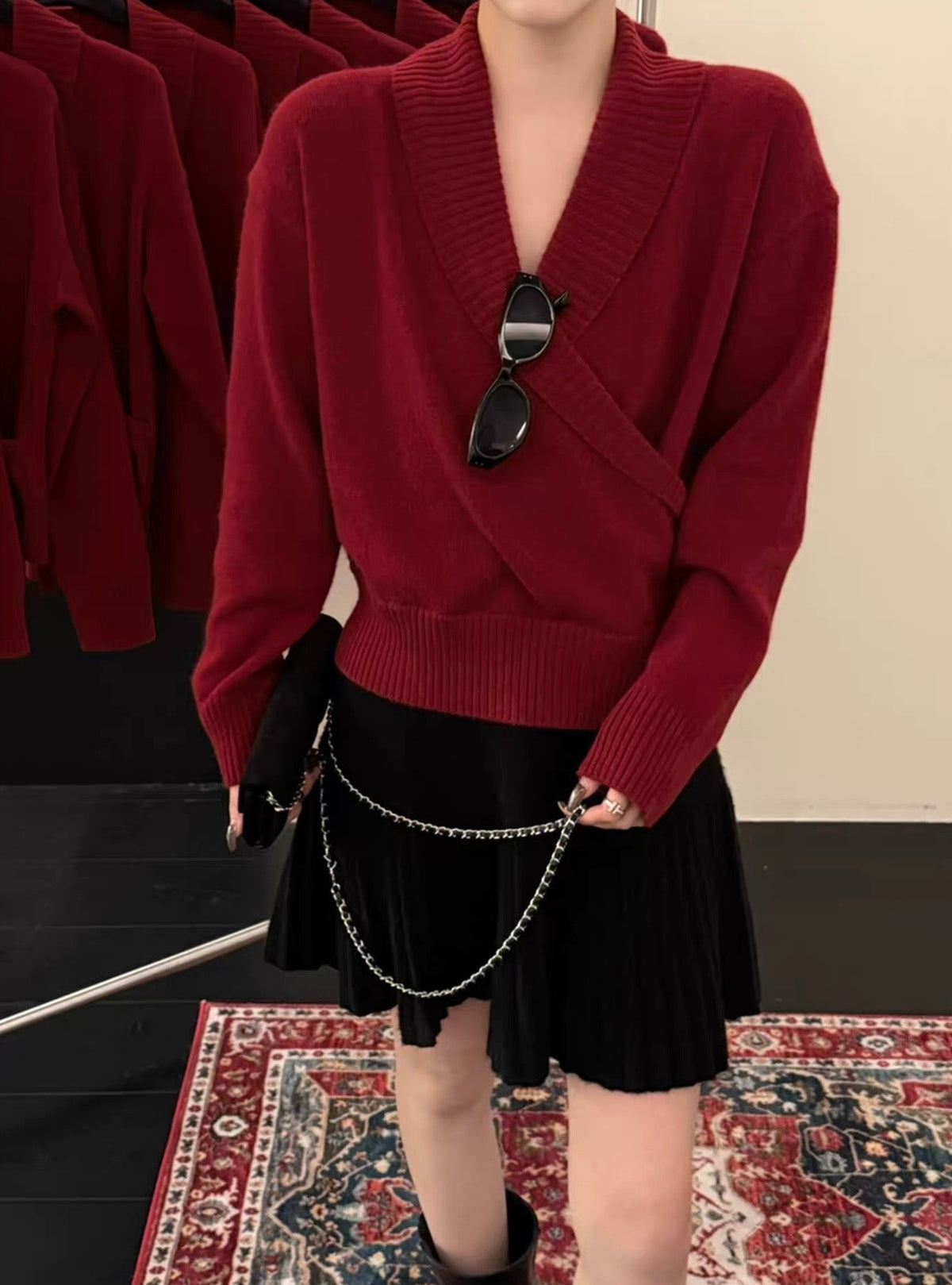 V neck classic sweater