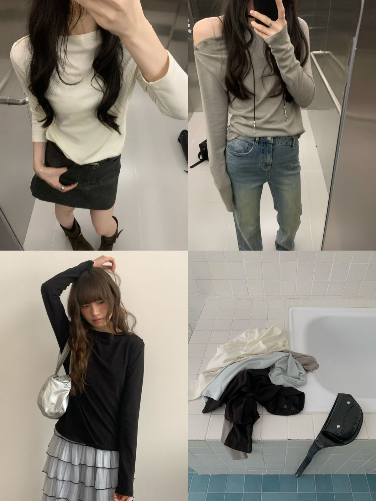 Fitted waist button sleeved shirt