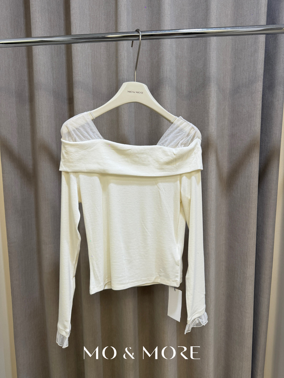 Lace Trimmed Off Shoulder Top