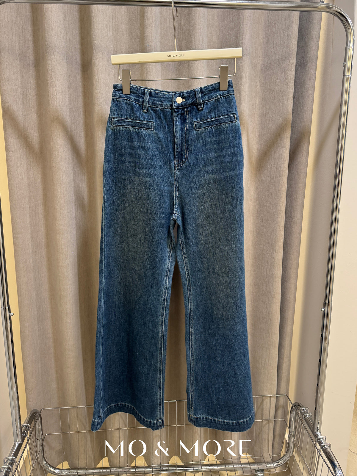 Faux Front Pocket Flare Pants